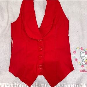 Red Halter Vest